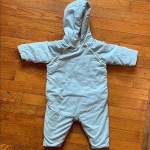 Light blue corduroy snowsuit